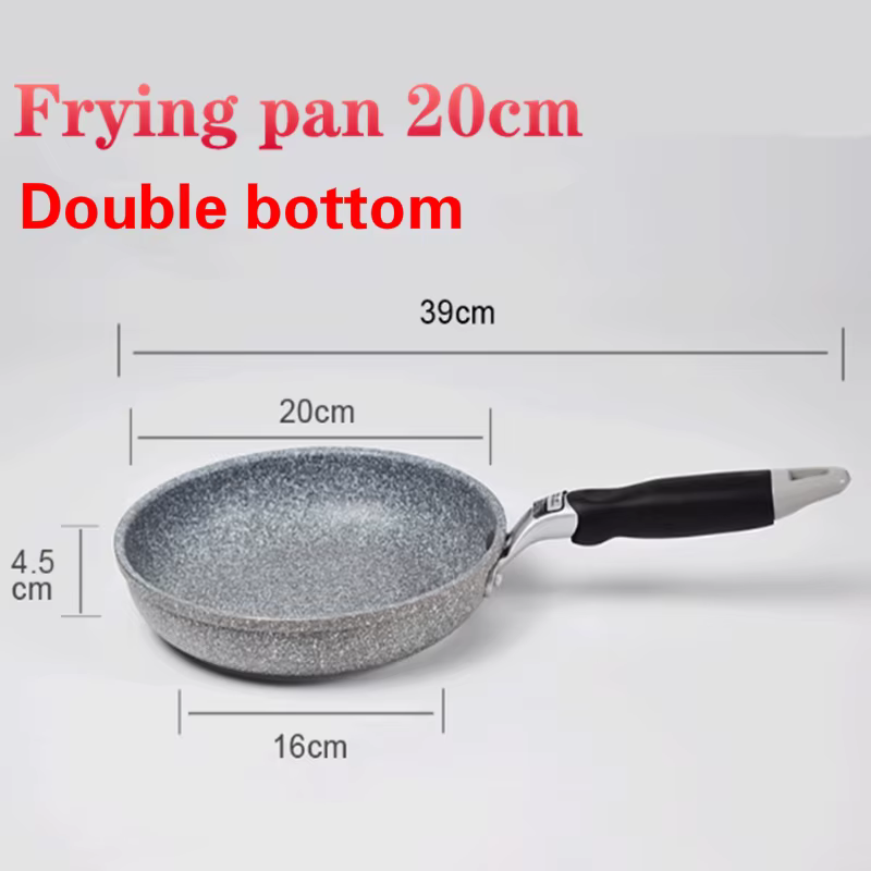 Poêle à Wok en pierre Durable, Pot en céramique antiadhésif, friteuse à Induction, cuisson de Steak,