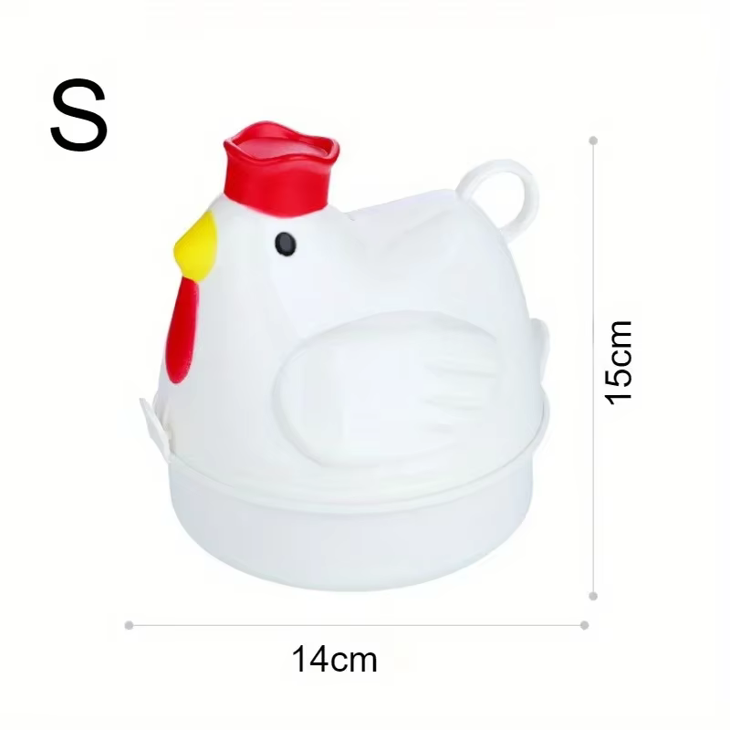 Belle chaudière à œufs en forme de poulet, cuiseur à vapeur, 4 œufs, 1 œuf, micro-ondes, outil de cu