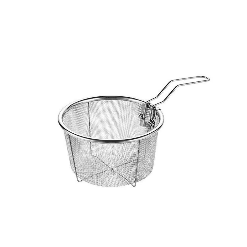 Mir à friture en acier inoxydable pour chef français, filet à frites, passoire pliable, outils de cu