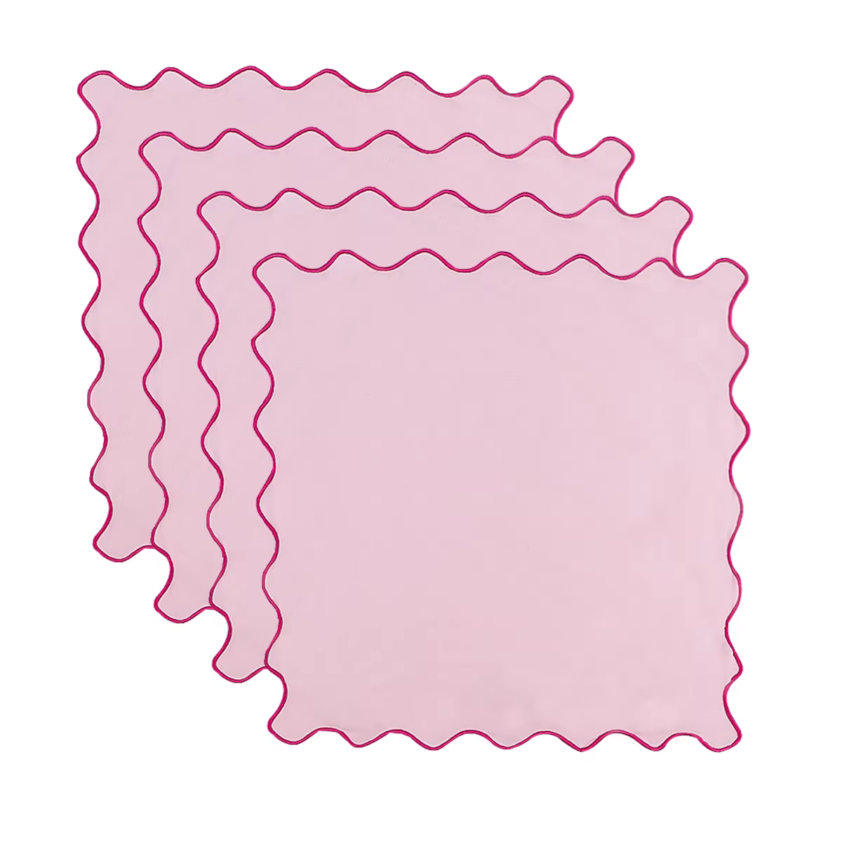 Ensemble de 4 sets de table en coton et lin - Double couche, napperons de table en tissu brodé festo