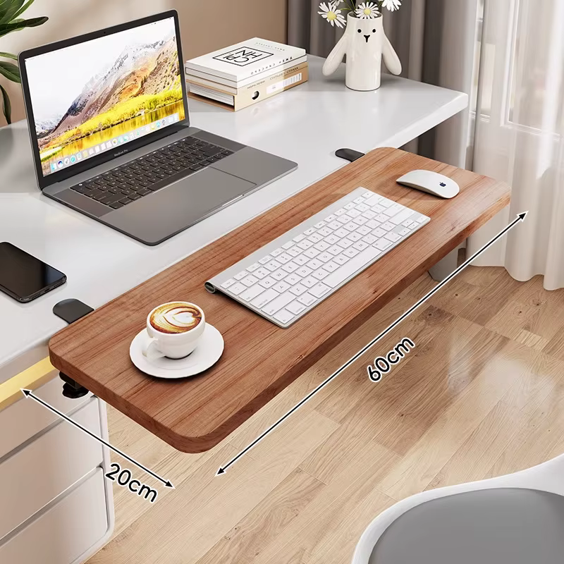 Planche d'extension de bureau pliable, table d'extension ergonomique pour ordinateur, support de cla