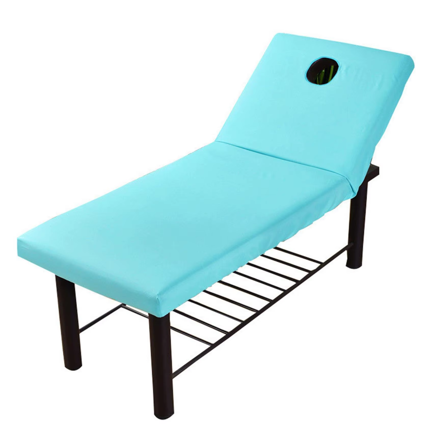 Drap-housse SPA doux pour table de massage, drap-housse uni avec bande élastique, housse de lit de b