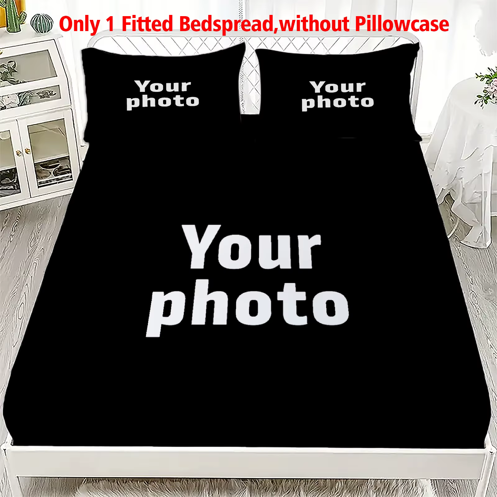 Drap-housse personnalisé avec Photo de téléchargement, drap de lit personnalisé pour la décoration d
