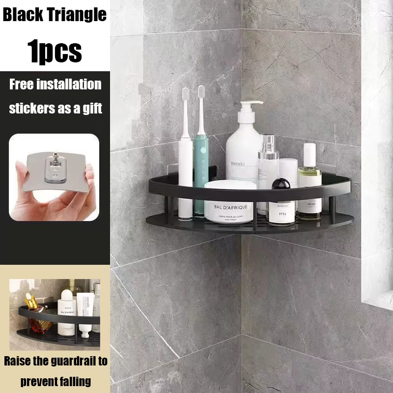 Étagères de salle de bain, plusieurs couleurs, aucun poinçonnage requis, étagère de douche d'angle, 