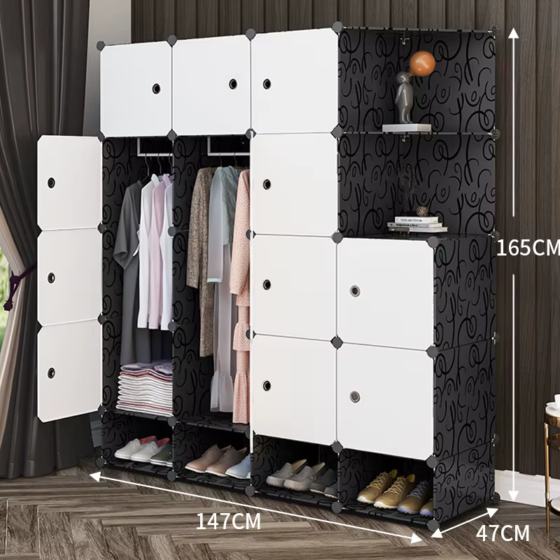 Armoire de rangement pliable économique pour salon et chambre, nouveau design, pratique, avec meuble
