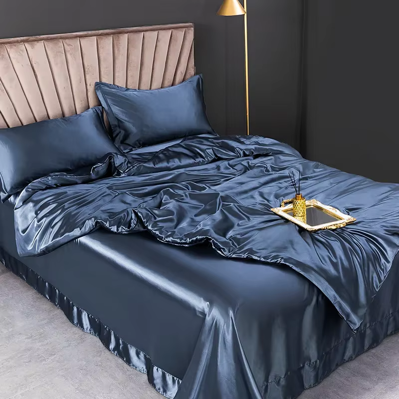 Ensembles de literie en soie Pure 100%, housse de couette haut de gamme, housse de couette, drap et 