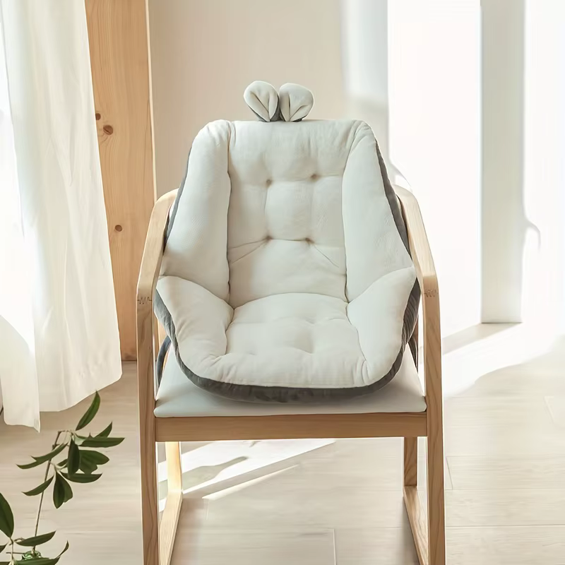 Coussin de lecture confortable et moderne en oreilles de lapin, toutes saisons, lavable en machine, 