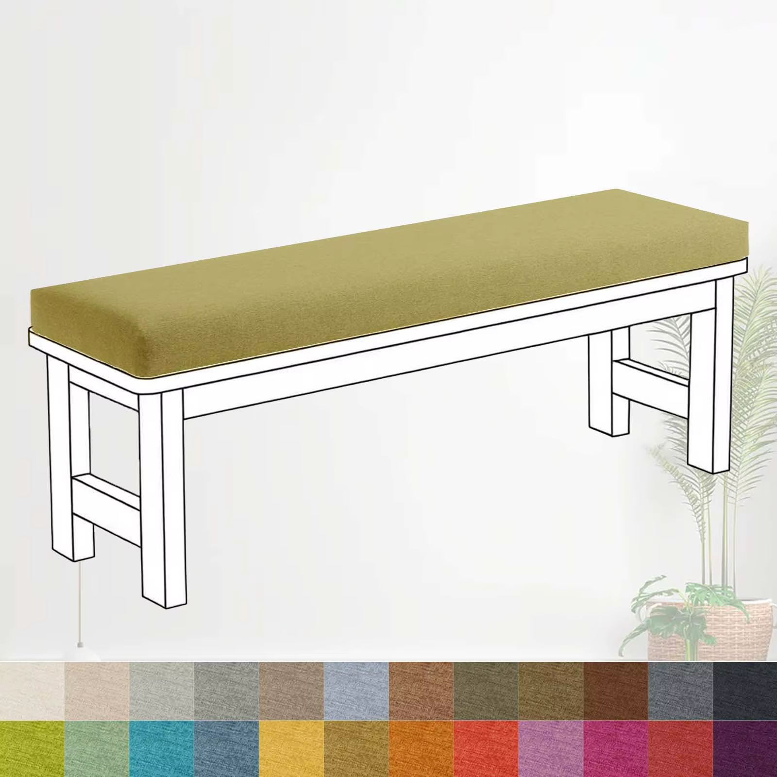 Coussins de meubles de patio pour sièges, coussin de banc de jardin pour intérieur/extérieur, coussi