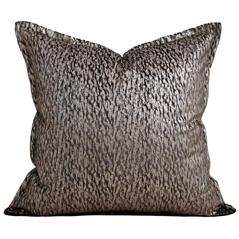Housse de coussin dorée pour hôtel, haut de gamme, Style moderne, en peluche de coton, coussins déco