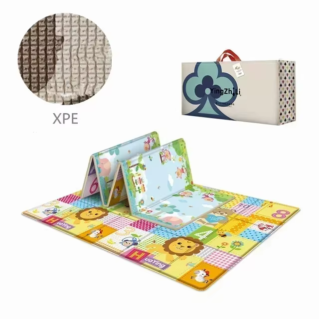 Polymère de jeu XPE pliable pour bébé, puzzle épais, tapis jouet pour enfants, cadeaux pour enfants,
