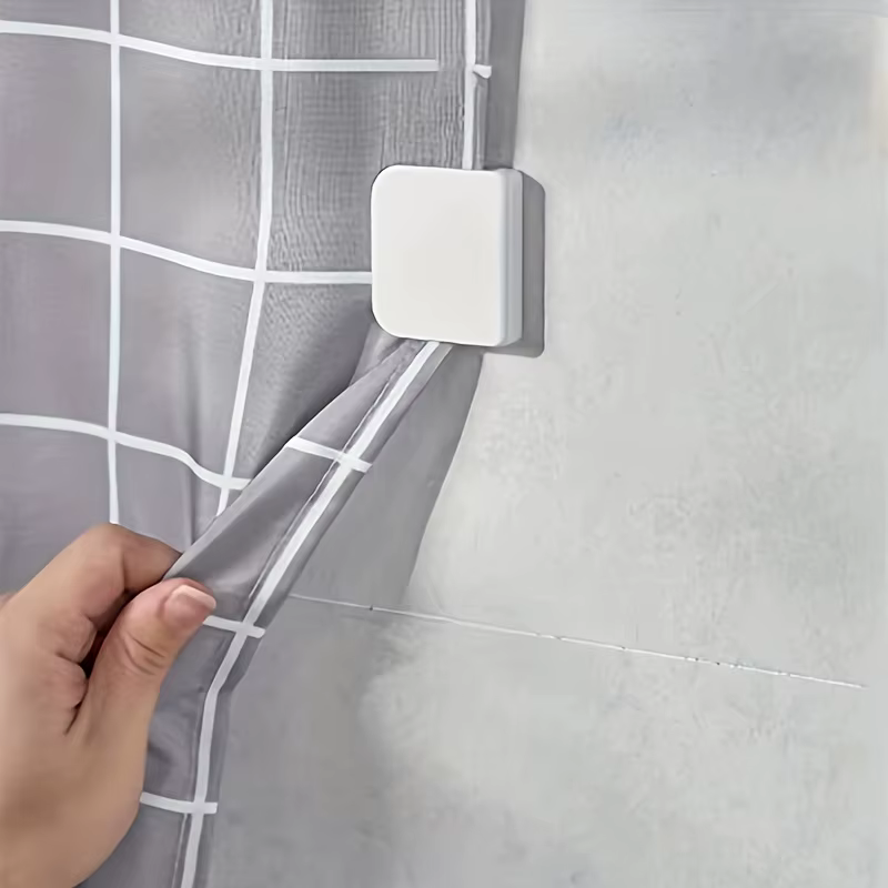 Clips de rideau de douche durables, fixateurs de rideaux latéraux sans trous de perçage, clips anti-