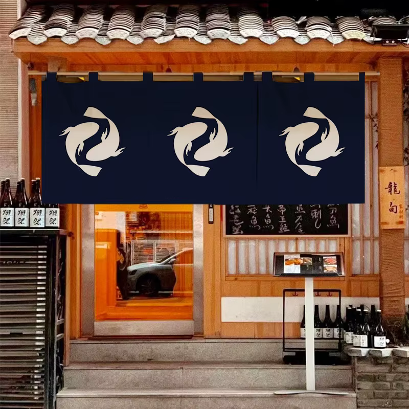 Rideau horizontal japonais pour restaurant de sushi, rideau de porte, rideau court pour taverne Izak