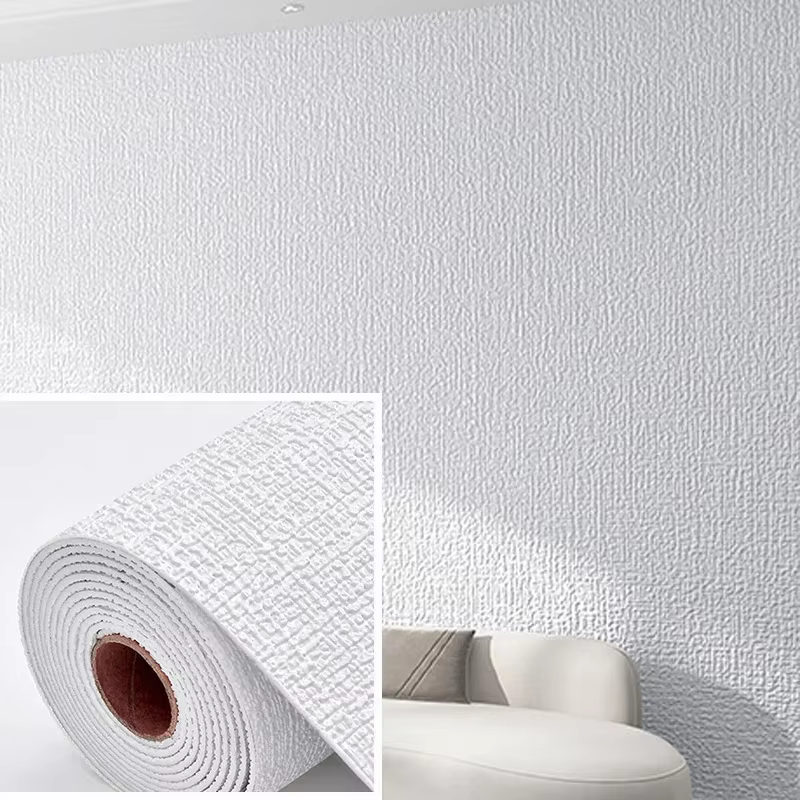 Panneau mural 3D auto-adhésif en lin, imperméable, pour salon, chambre, salle de bain, décoration in