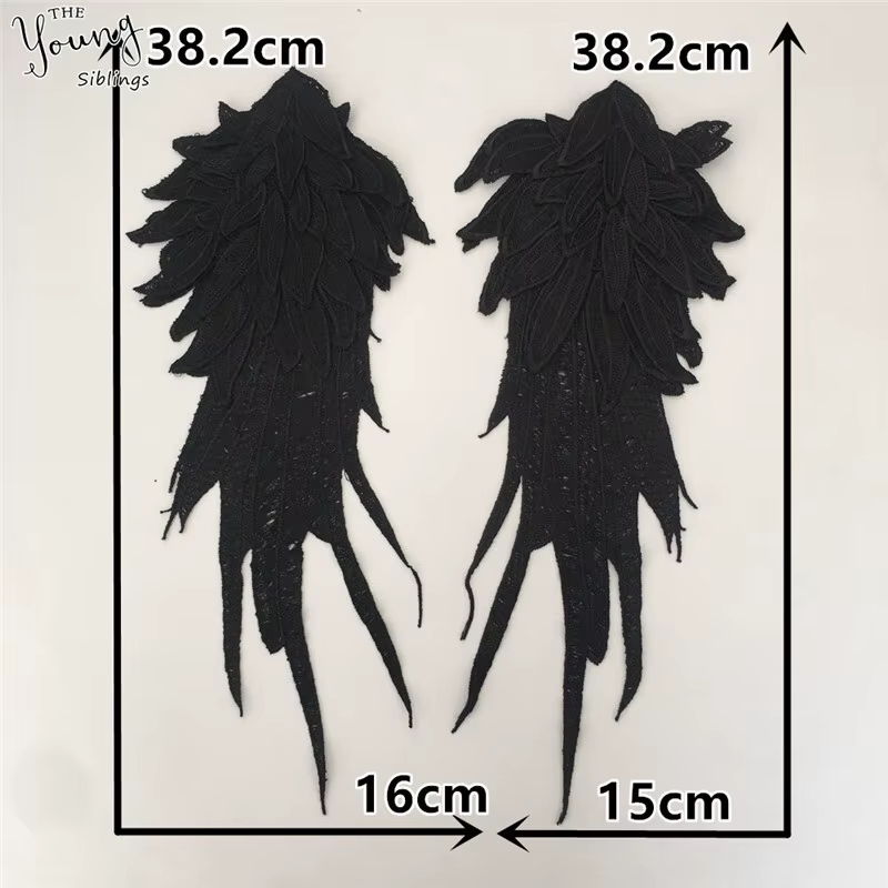 Patch brodé Ailes d'Ange en dentelle, Patch brodé 3D Ailes, Accessoires de vêtements