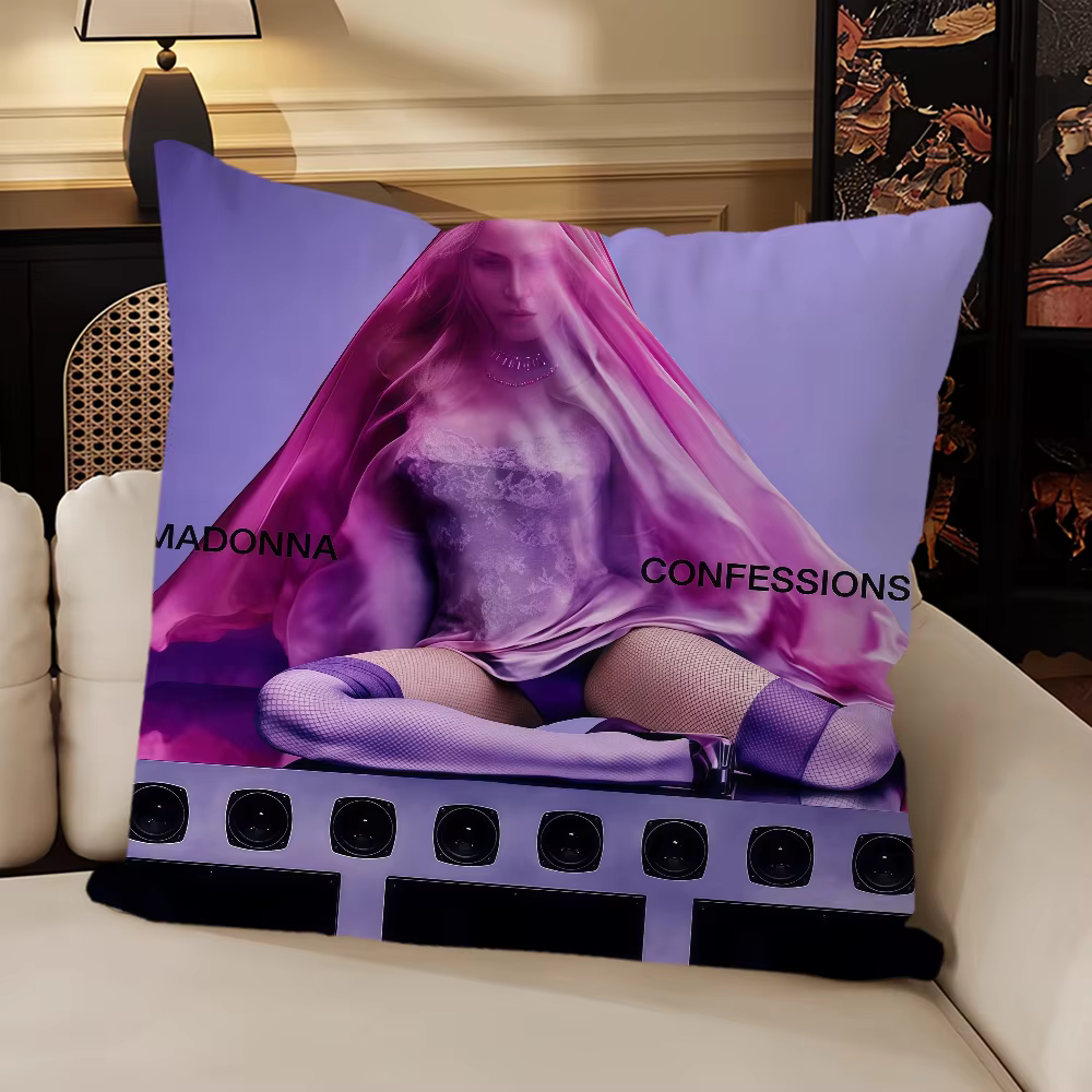 Housse de coussin carrée pour canapé, salon, chambre, tête de lit, dossier, M-Madonna Nap Time Confe