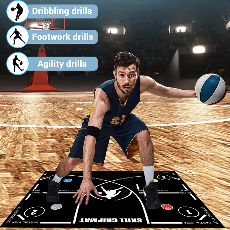 XFDZ-tapis de pied de basket-ball tapis d'entraînement de pied d'agilité Portable tapis d'entraîneme