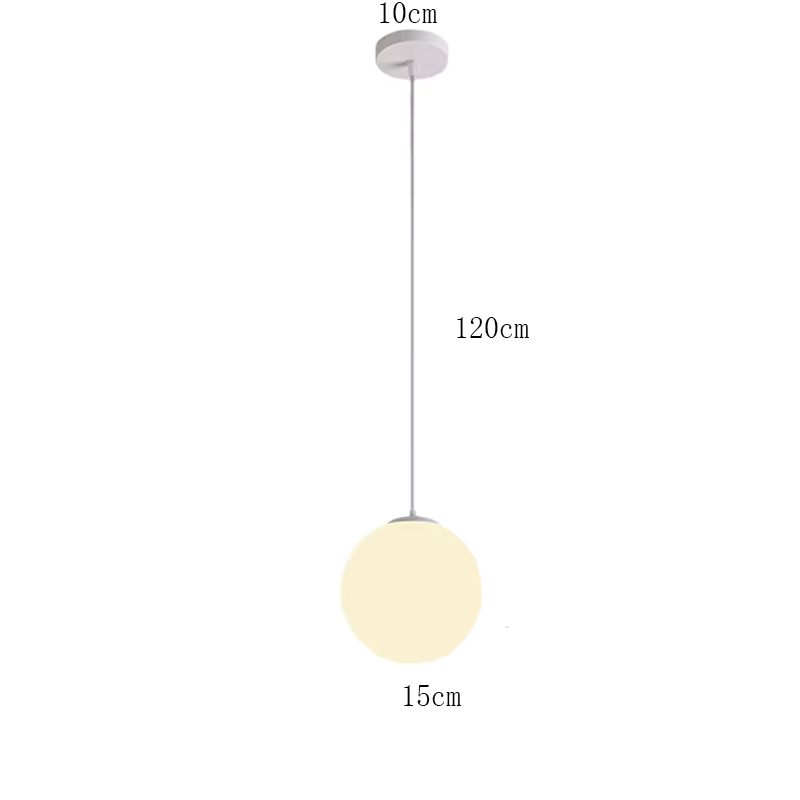 Lampe suspendue LED moderne en verre blanc, lustre pour salle à manger, décoration de la maison, écl
