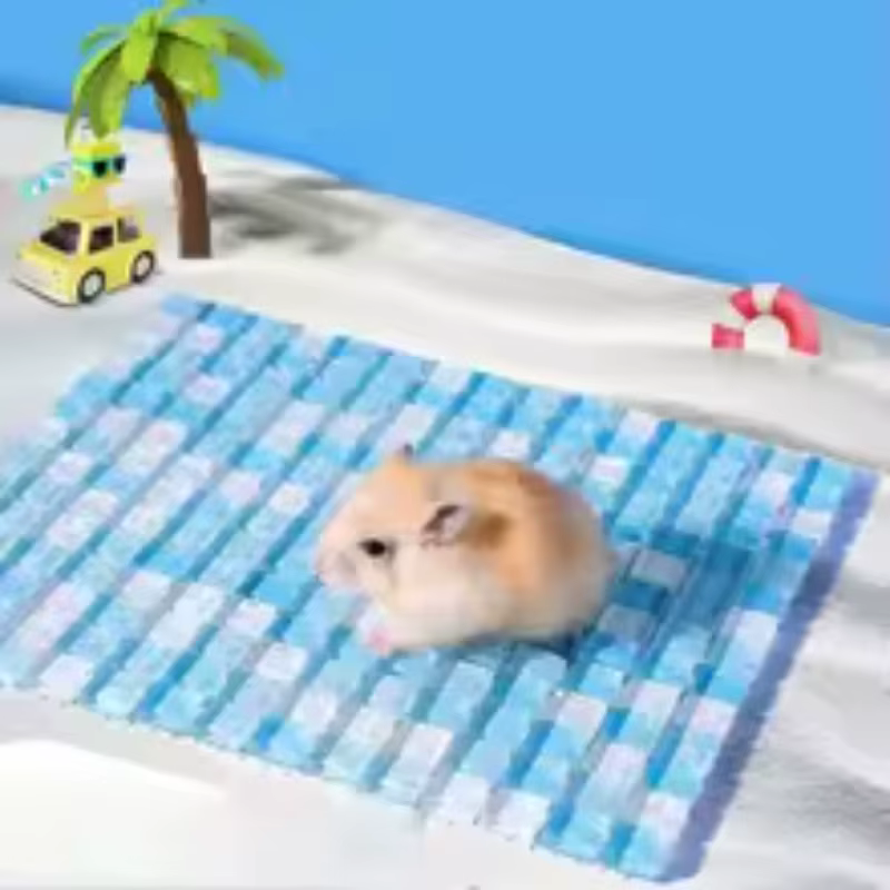 Tapis de refroidissement d'été pour animaux de compagnie, coussin de glace pour Hamster avec fil dor