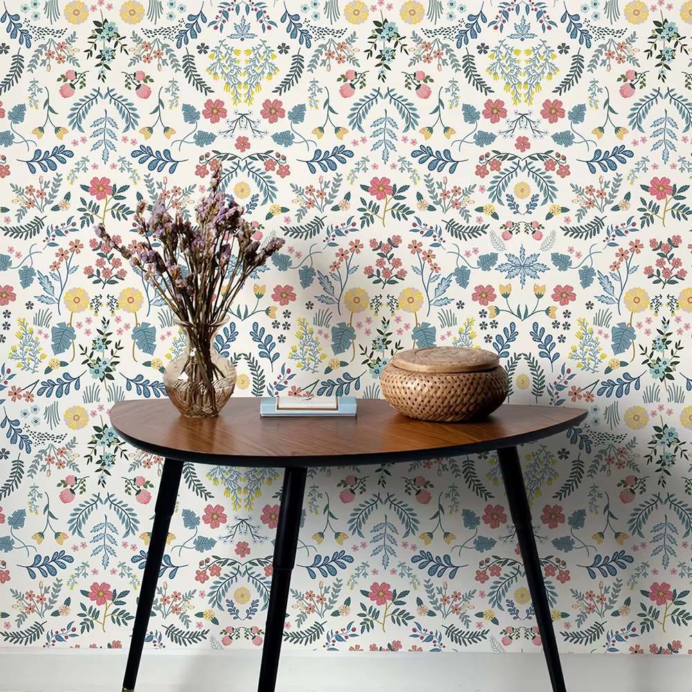 Papier peint Floral classique auto-adhésif détachable en PVC, imperméable, pour cuisine, chambre à c