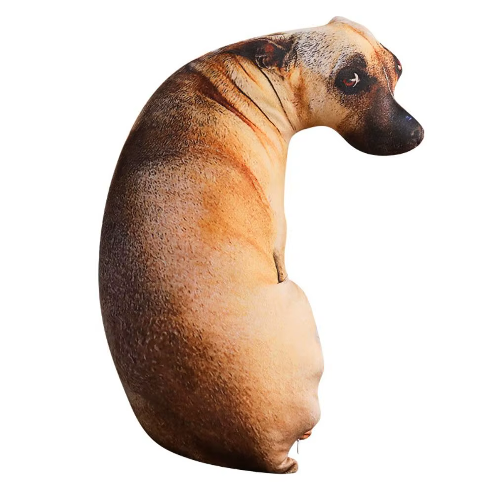 Coussin animal 3D en peluche, doux et réaliste, créatif, pour le bureau
