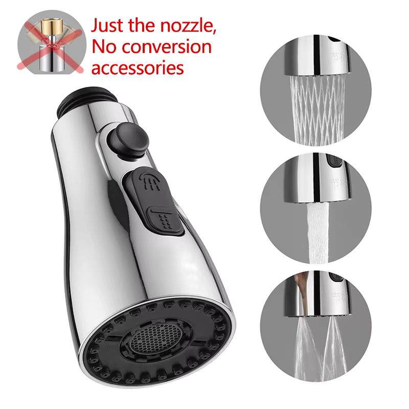 Tête de robinet de cuisine extractible 360 °   Robinet de cuisine rotatif à haute pression, pulvéris