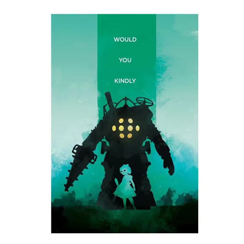 Toile de jeu vidéo Vintage, peinture artistique Bioshock, affiches d'art murales pour salon, garçon,