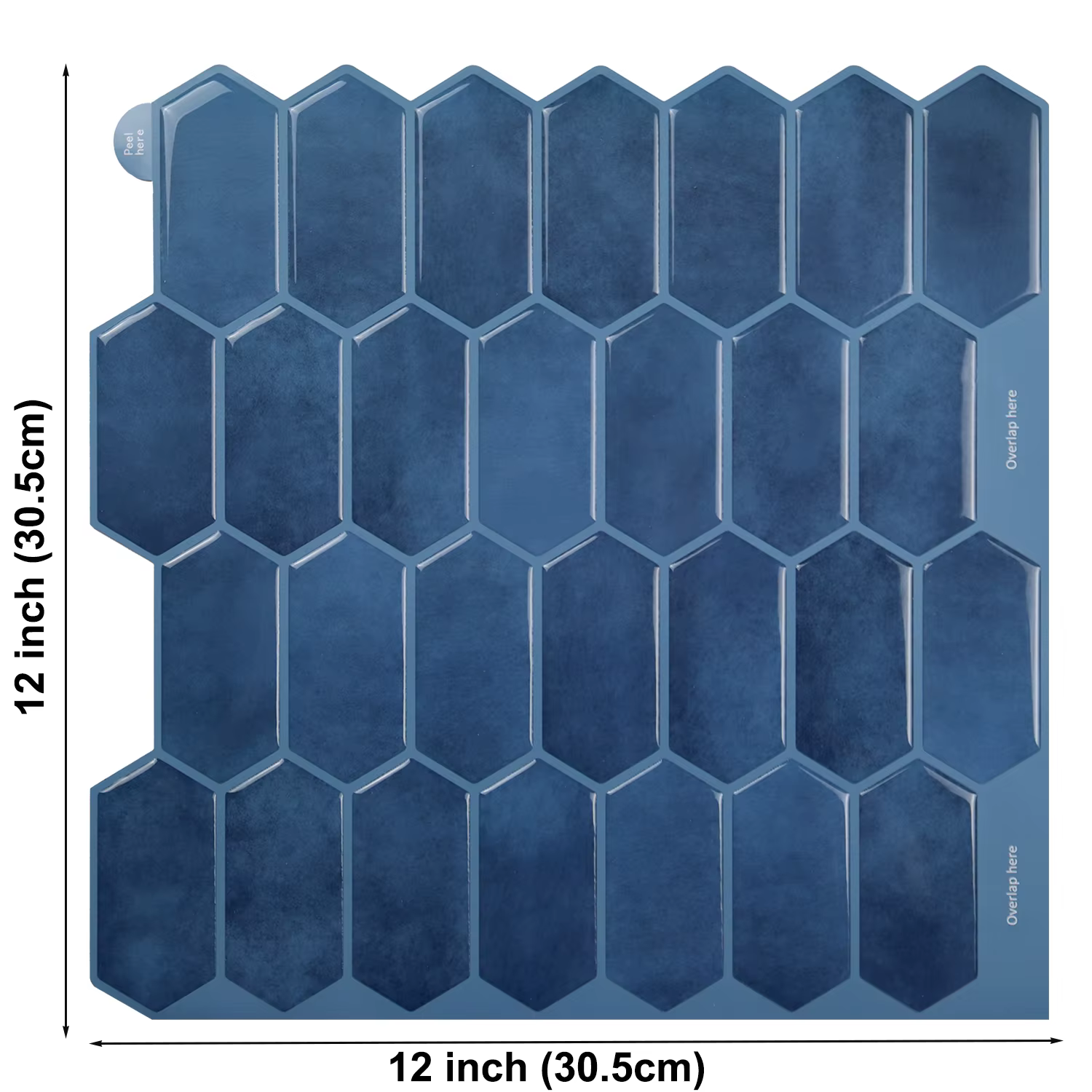Carreaux modernes hexagonaux à peler et à coller, carreaux de mosaïque auto-adhésifs imperméables, a