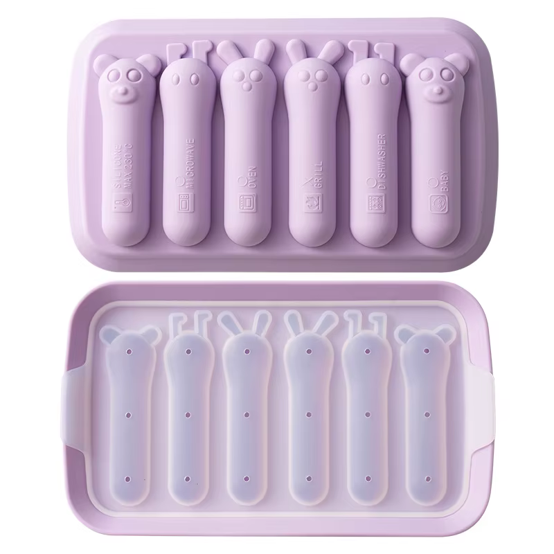 Moule à saucisses en silicone avec couvercle, 6 grilles, bricolage, jambon, hot-dog, moules exécutif