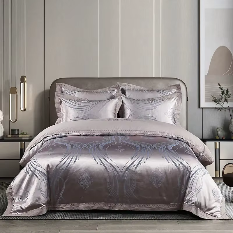 Parure de lit en coton jacquard, taille King, luxe européen, ensembles de literie de mariage, taille