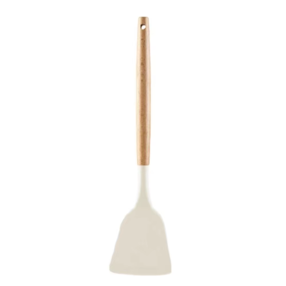 Ustensiles de cuisine en Silicone, ustensiles de cuisine, manche en bois, poêle antiadhésive résista