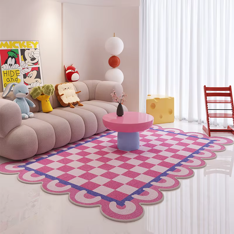 Tapis doux de décoration de chambre à coucher de formes irrégulières, grande surface pour salon, lav