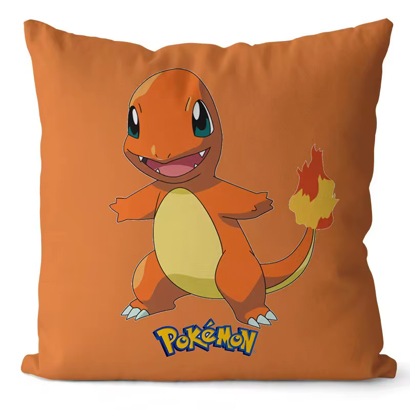 Housse de coussin Pokemon Anime 45x45cm, taie d'oreiller décorative Pikachu pour canapé, Charmander 
