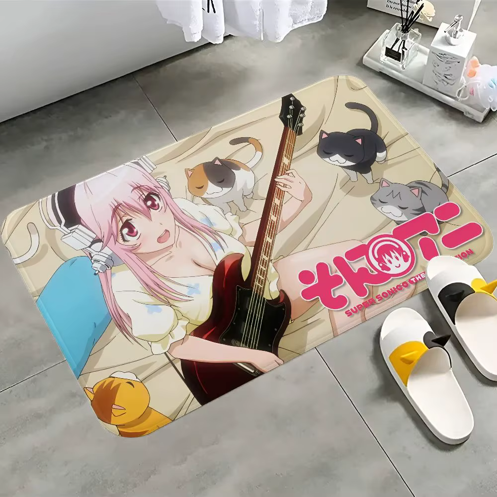 Tapis lavable de dessin animé VIKAMA - Tapis antidérapant pour la décoration mignonne de la chambre 