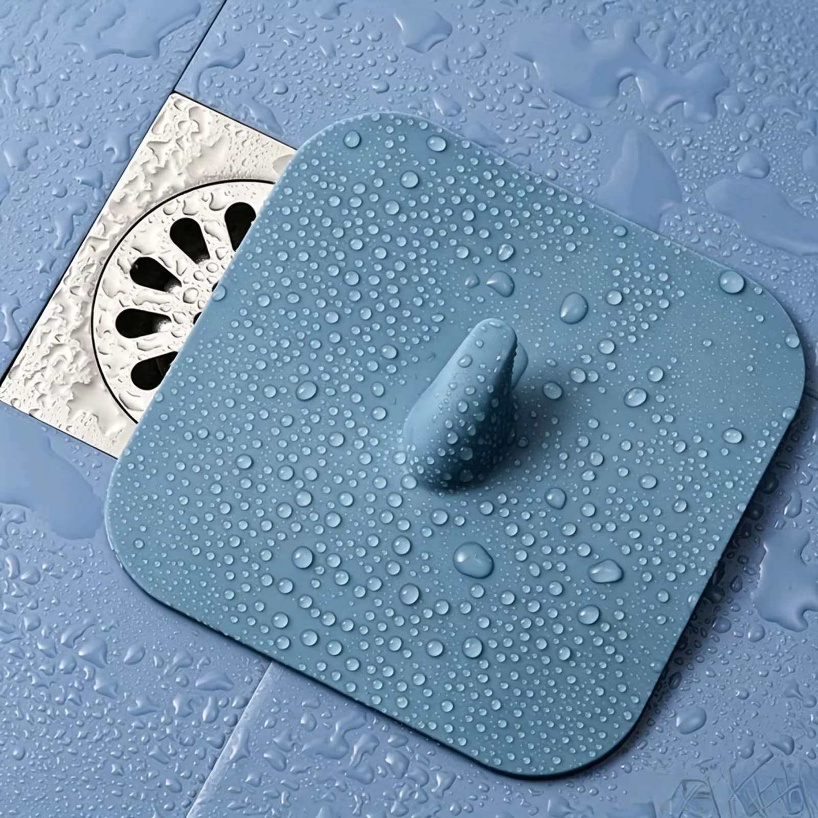 Tapis de drain de sol de salle de bain anti-odeur, couvercle de vidange d'égout, tapis d'étanchéité 
