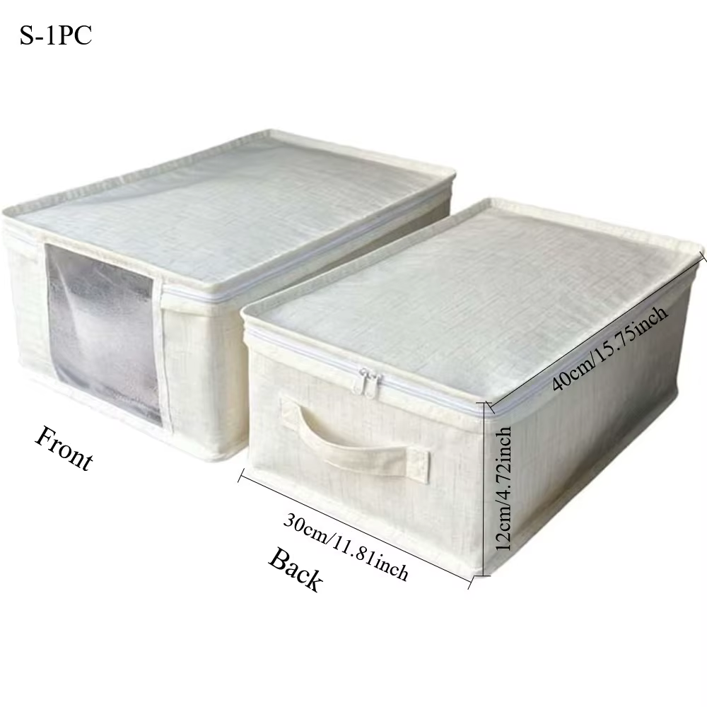Sac de rangement pliable pour armoire à linge, organiseur de literie avec fenêtre de visualisation p