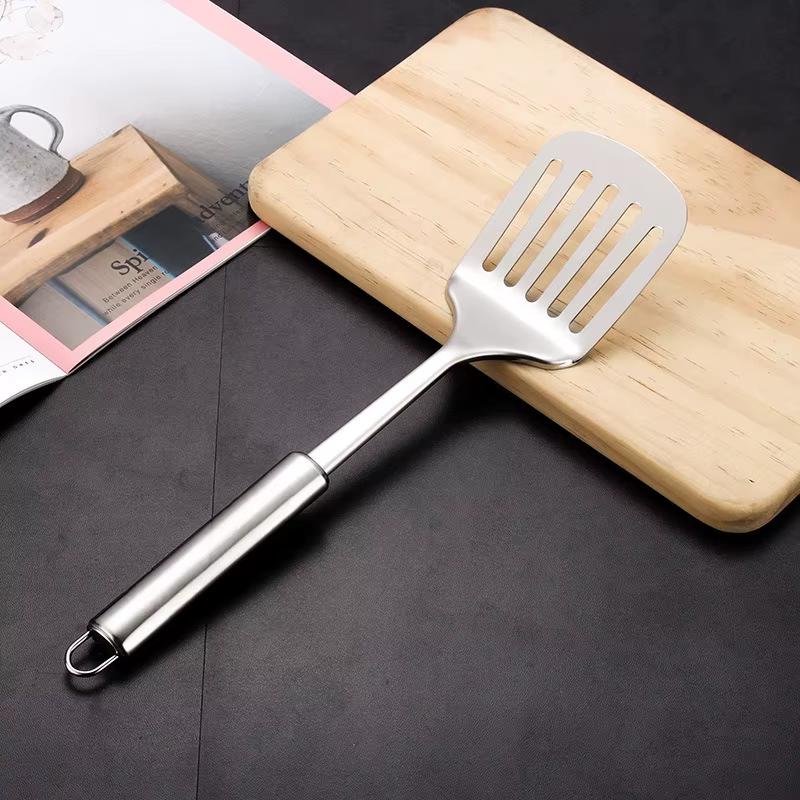 Tourneur à fente en acier inoxydable, spatule de cuisine, saleté de Steak, Burger, outil de beurre, 