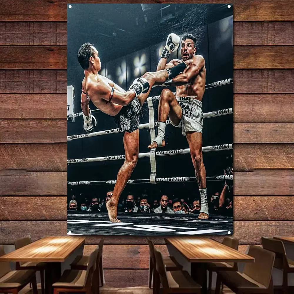 Vintage Boxe Gastronomie Affiches et Estampes Tapisserie Wall Art Feel Painting, Boxe Amant Cadeau p
