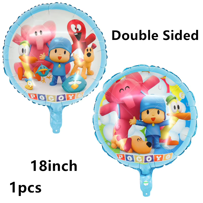 Pocoyoed ballons Eily Pato Ballons éléphant PP fête joyeux anniversaire bannière vaisselle jetable d
