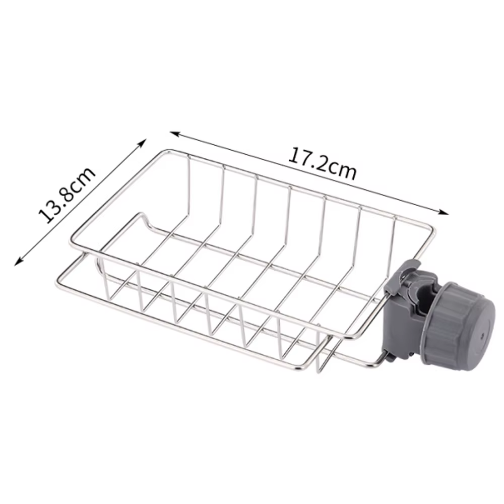 Support d'évier de cuisine en acier inoxydable pour éponges et accessoires, porte-serviettes, organi