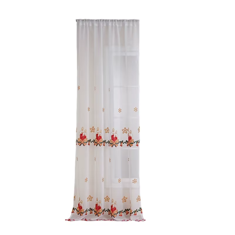 Rideaux fenêtre sur le thème noël, tissu Polyester occultant, lavable en Machine, Installation rapid