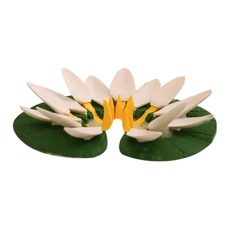 ABKJ - Support de bain en verre flottant en forme de lotus luxueux avec porte-bouteille de vin, util