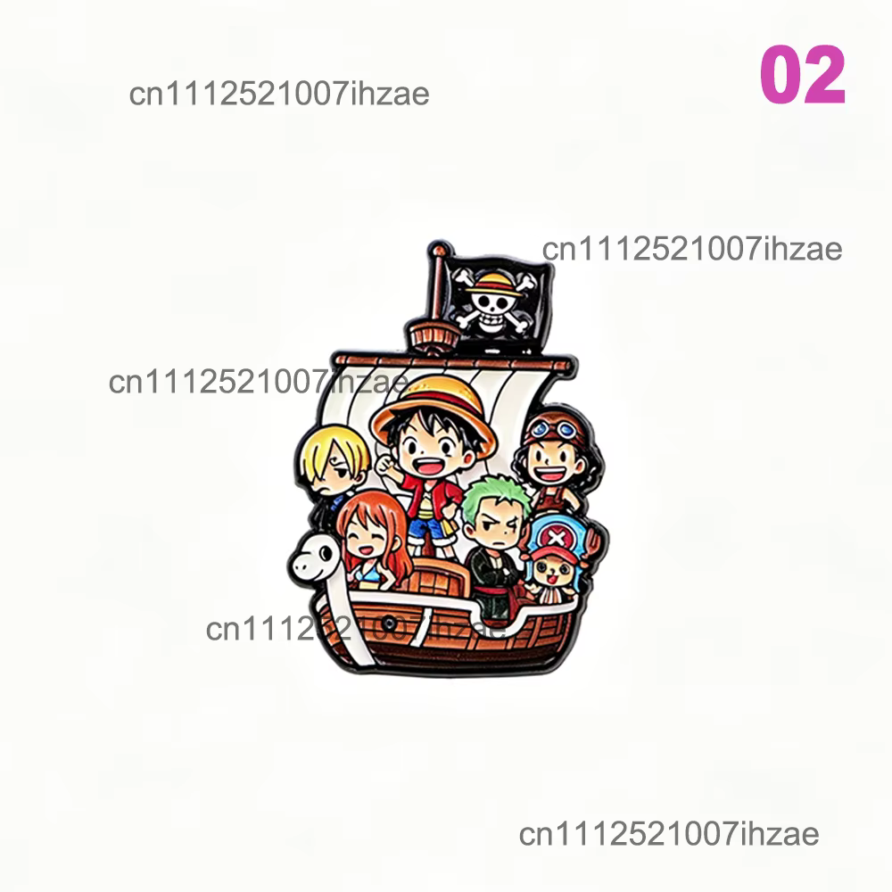 Épingles périphériques One Piece Anime, badges classiques de personnages pirates pour sac à dos, cha