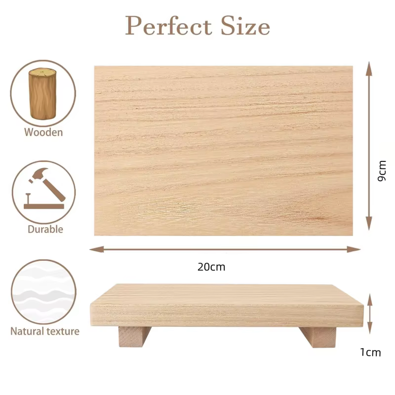 Plateau en bois socle support ferme salle de bain décor décoratif en bois Riser cuisine porte-savon 