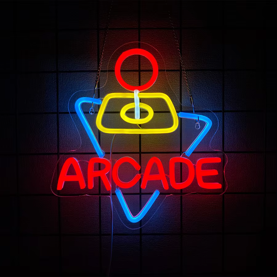 Enseigne au néon de la série Arcade pour la décoration murale, lumière au néon LED pour salle de jeu