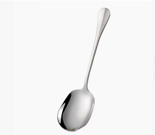 Grande cuillère à riz ergonomique en acier inoxydable, cuillère de service en métal, couverts de cui