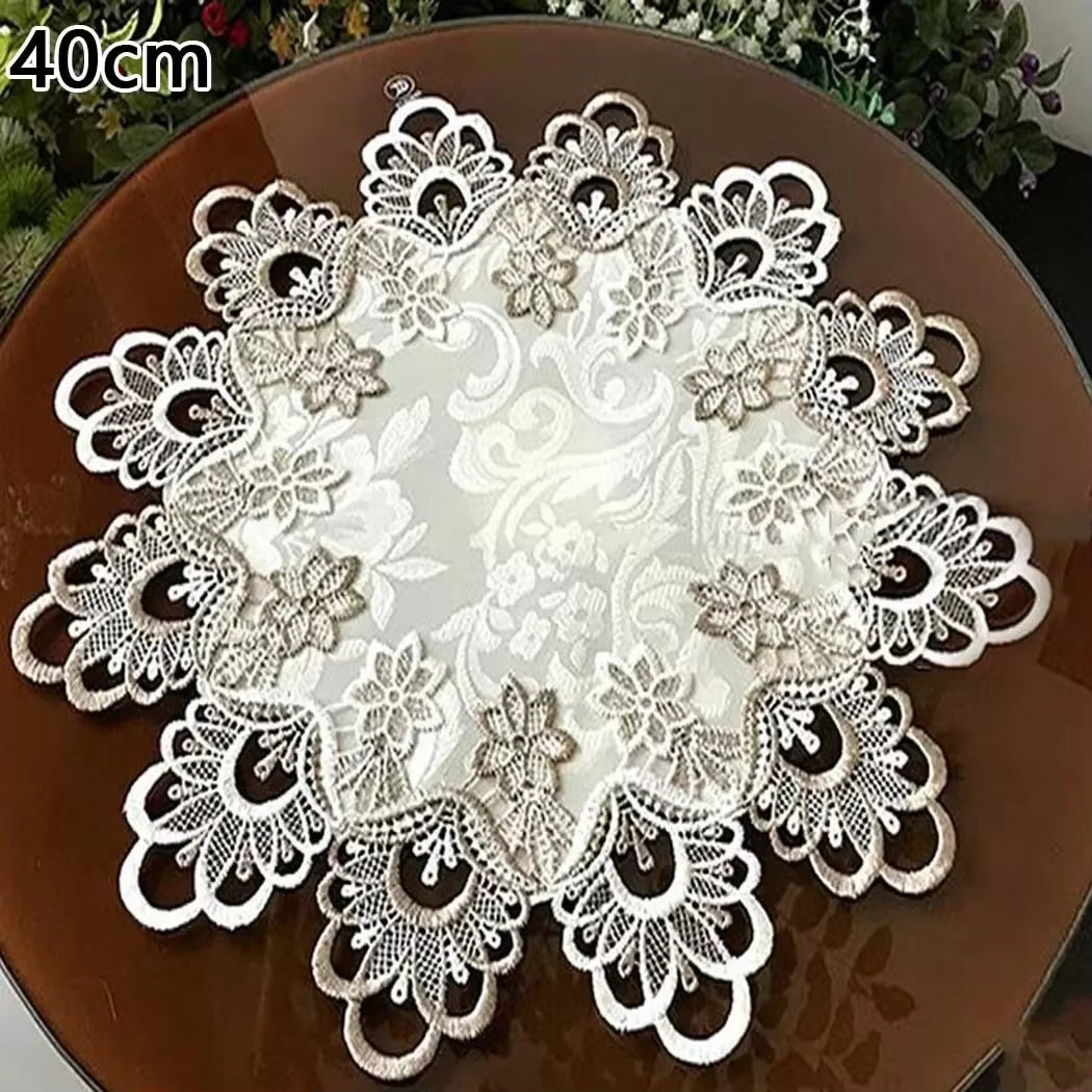 Nappe en dentelle de tissu moderne européen pour hôtel, restaurant, banquet, fête, grande chambre, b