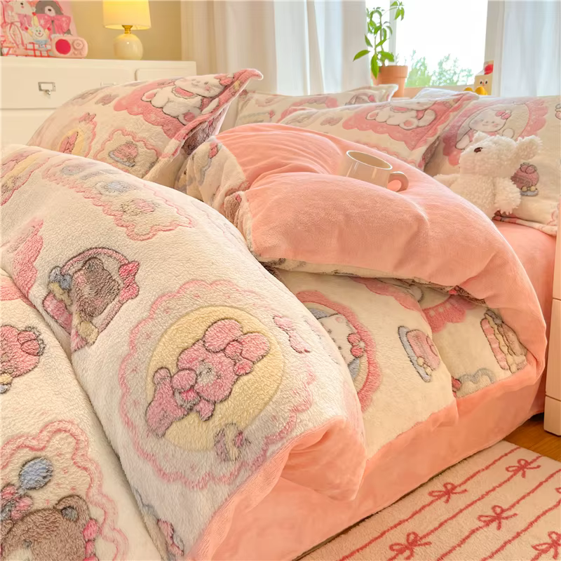 Housse de couette en flanelle peluche-sans taie d'oreiller, ultra-chaud pour l'hiver, literie douce 