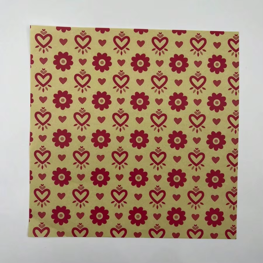 Papier parchemin imprimé (18x18cm), 100 pièces, résistant à l'huile et antiadhésif, idéal pour la cu