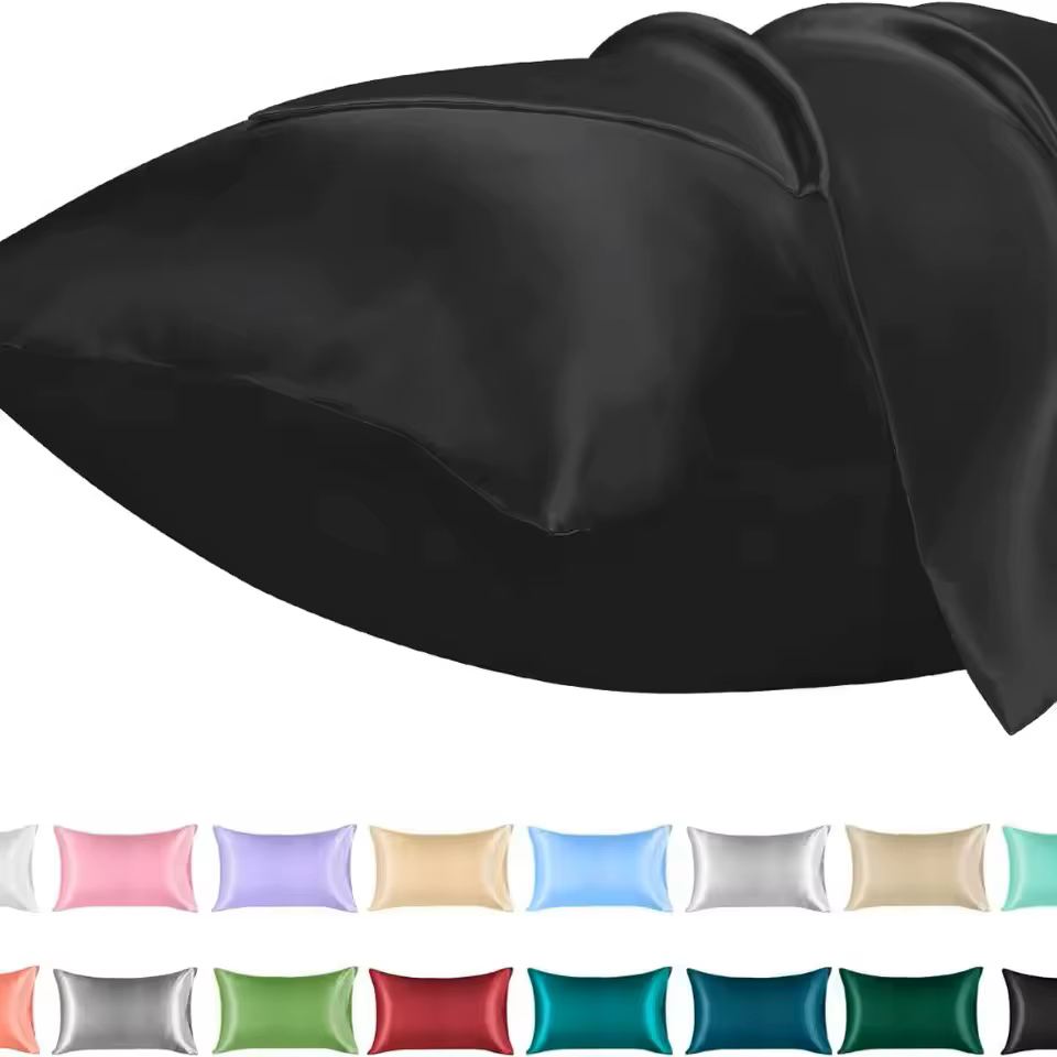 1 taie d'oreiller en satin pour les cheveux, similaire aux taies d'oreiller en soie pour la peau, ho