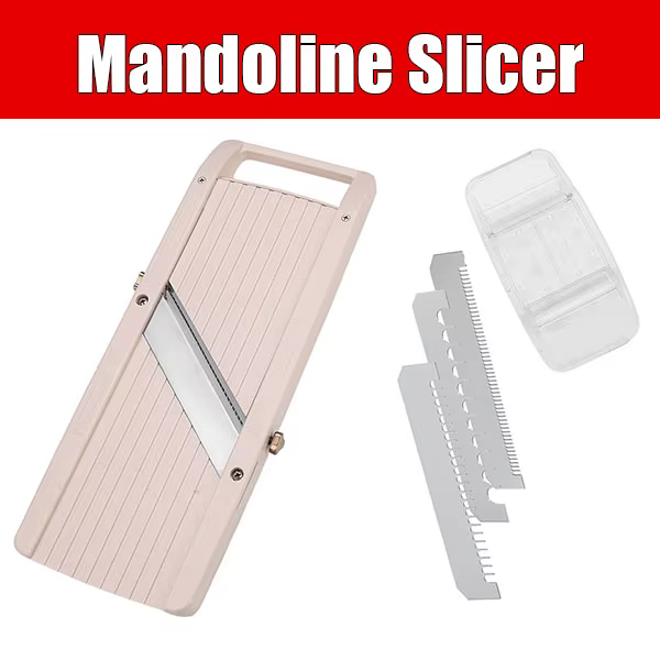 Mandoline professionnelle japonaise large pour la cuisine, coupe-légumes avec 3 lames en acier inoxy